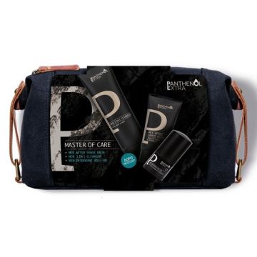 Panthenol Extra Master of Care Promo Ανδρικό Ενυδατικό Balm για μετά το Ξύρισμα 75ml + Αφρόλουτρο & Σαμπουάν 200ml + Αποσμητικό 50ml + Νεσεσέρ