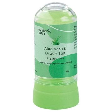 Panthenol Extra Aloe Vera & Green Tea Crystal Deo Αποσμητικό Roll-On με Αλόη & Πράσινο Τσάι 80g