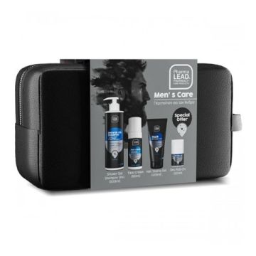 Pharmalead Men's Care Promo με Shower Gel Shampoo 500ml + Face Cream 50ml + Hair Styling Gel 100ml + Deo Roll On 50ml + Νεσεσέρ