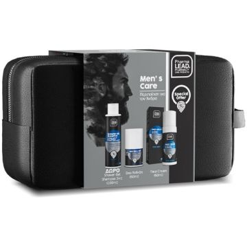 Pharmalead Promo Men's Care Set με Κρέμα Προσώπου 3σε1 50ml + Αποσμητικό Roll-On 50ml + Ανδρικό Σαμπουάν - Αφρόλουτρο 3σε1 100ml + Νεσεσέρ