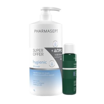 Pharmasept Promo Hygienic Shower Gel 1Lt + Scalp Biome Soothing Shampoo 100ml