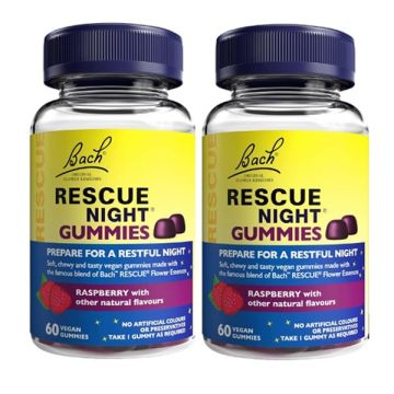 Power Health Promo 1+1 Δώρο Bach Rescue Night Gummies με Γεύση Raspberry 2x60veg.gummies