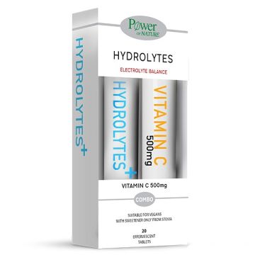 Power Health Hydrolytes Συμπλήρωμα Διατροφής με Γεύση Λεμόνι 20tabs + Δώρο Vitamin C 500mg 20tabs 