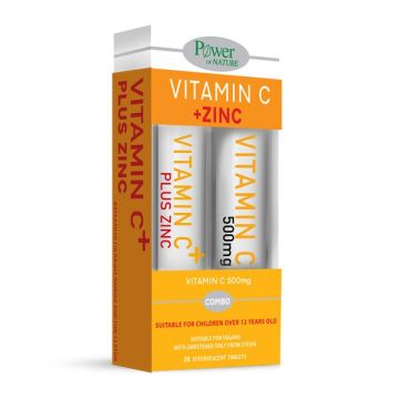 Power Health Zinc plus με Γεύση Λεμόνι 20tabs + Δώρο Vitamin C 500mg 20tabs