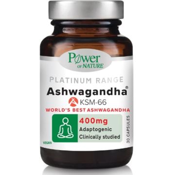 Power of Nature Platinum Range Ashwagandha KSM-66 400mg 30caps