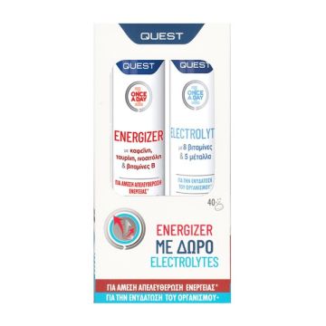 Quest Once A Day Energizer 20eff.tabs + Δώρο Once A Day Electrolytes 20eff.tabs