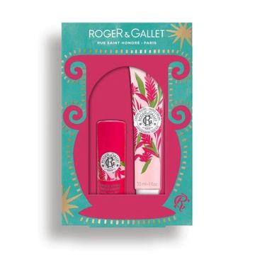 Roger & Gallet Gingembre Rouge Gift Set, Lip Balm 3.5 gr + Κρέμα Χεριών 30ml
