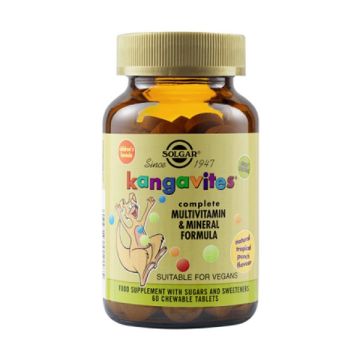 SOLGAR Kangavites Complete Multivitamin & Mineral Formula με Γεύση Tropical Punch 60chew.tabs