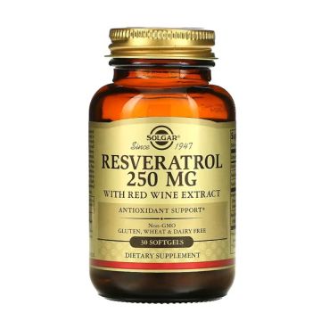 SOLGAR RESVERATROL 250MG SOFTGELS 30S
