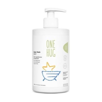 One Hug Baby Wash 2 in 1 Ήπιο Βρεφικό Αφρόλουτρο & Σαμπουάν 500ml