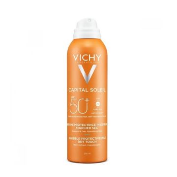 Vichy Capital Soleil Invisible Protective Mist Ενυδατικό Αόρατο Αντηλιακό Mist SPF50 200ml 