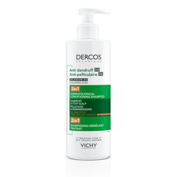 Vichy Dercos Anti-Dandruff DS 2in1 Σαμπουάν & Conditioner Κατά της Ξηροδερμίας της Πιτυρίδας & του Κνησμού 390ml