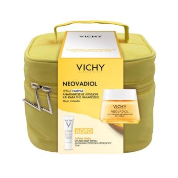 Vichy Neovadiol με Neovadiol Replenishing Anti-Sagginess Day Cream Κρέμα Ημέρας, 50ml & Δώρο Capital Soleil UV-Age Daily SPF 50+ Αντηλιακή Προστασία Προσώπου, 15ml & Νεσεσέρ, 1τεμ, 1σετ