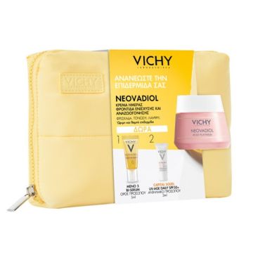 Vichy Set Neovadiol Rose Platinium Κρέμα Ημέρας 50ml + Δώρο Neovadiol Meno 5 Bi-Serum 5ml + Capital Soleil UV-Age Spf50+ 3ml + Νεσεσέρ 