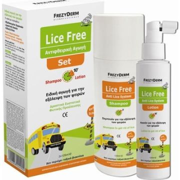 FREZYDERM LICE FREE SET (SHAMPOO & LOTION 2x125ml & ΧΤΕΝΑ)